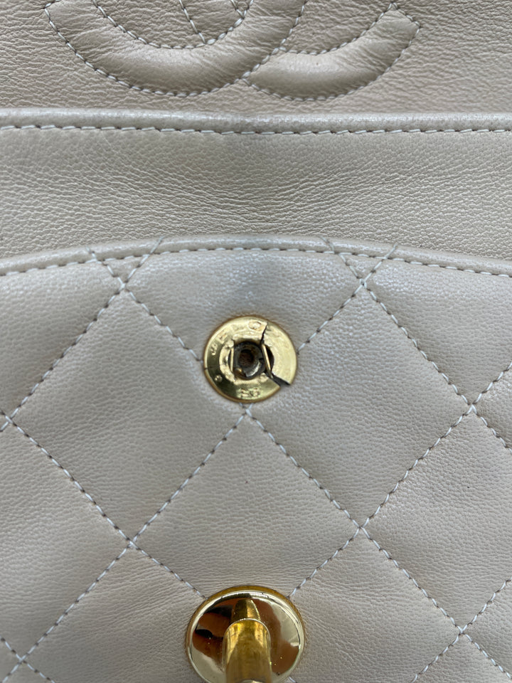 CHANEL Matelasse shoulder bag with double flap
