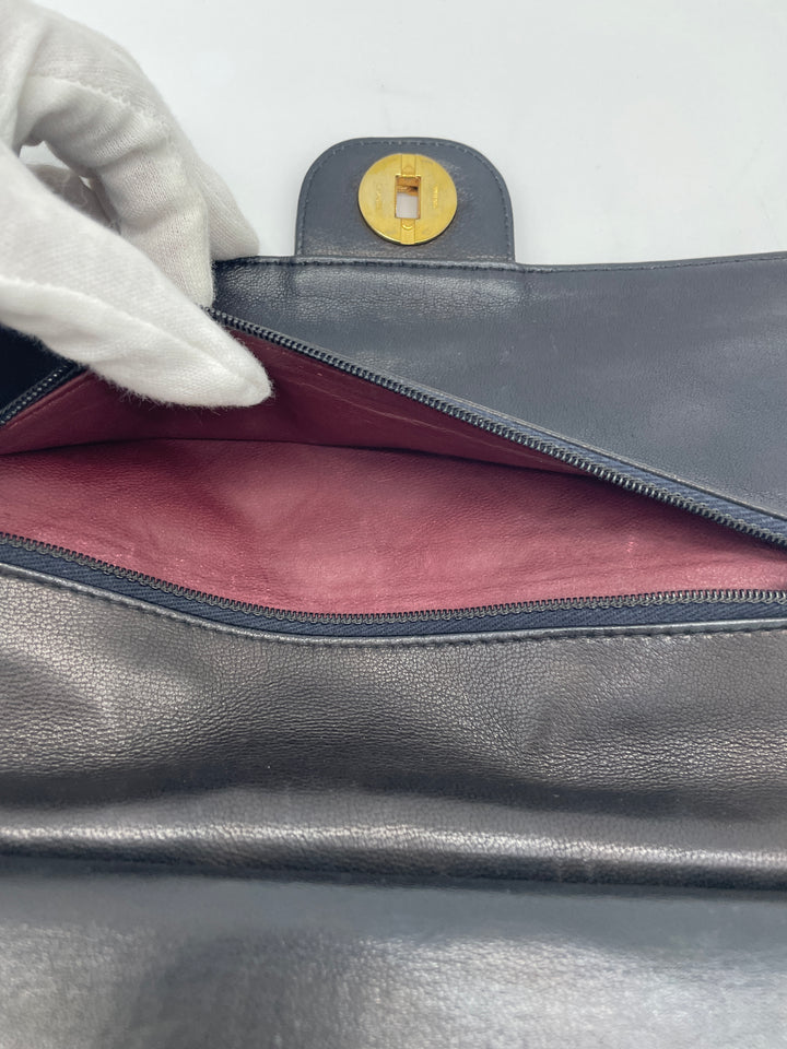 CHANEL Matelasse shoulder bag with double flap