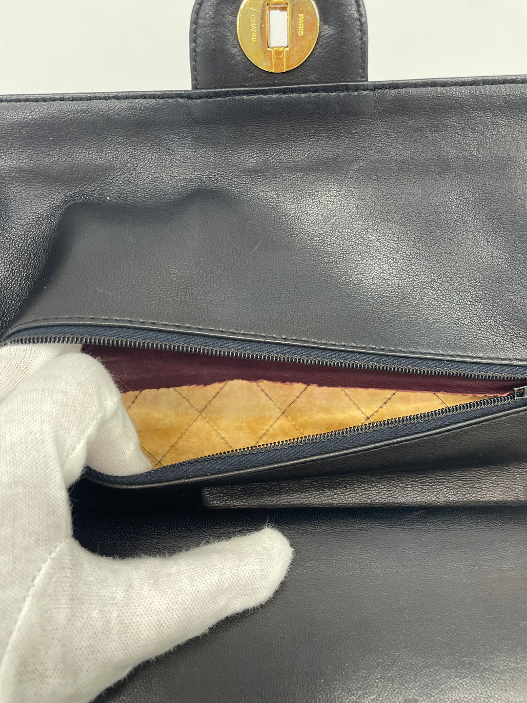 CHANEL Matelasse shoulder bag with double flap