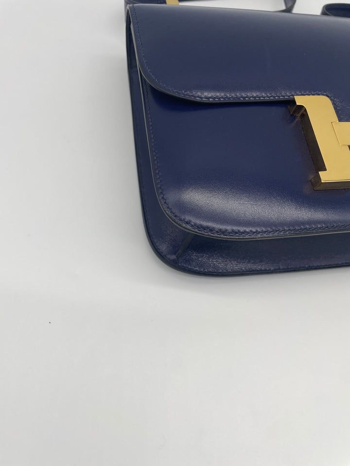 Hermès コンスタンス23 ブルーサフィール ボックスカーフ