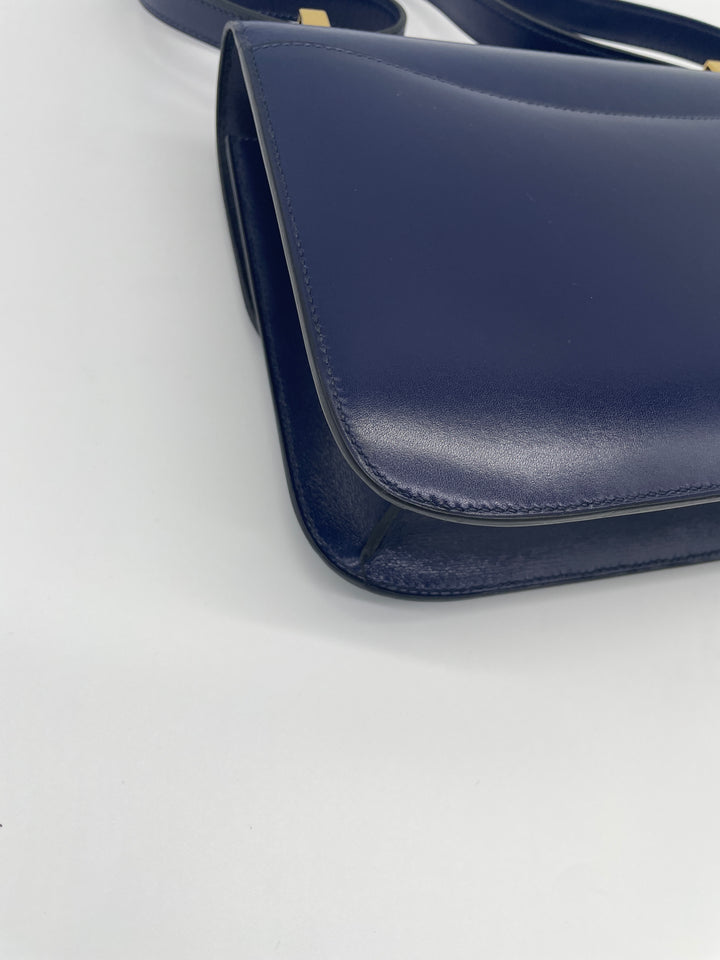 Hermès コンスタンス23 ブルーサフィール ボックスカーフ