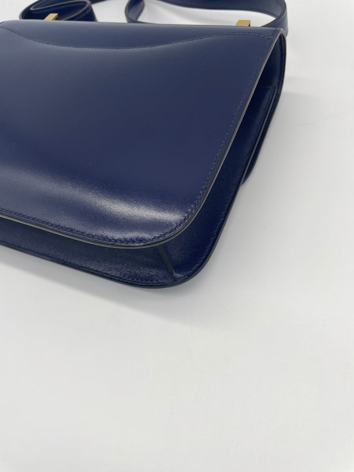 Hermès コンスタンス23 ブルーサフィール ボックスカーフ