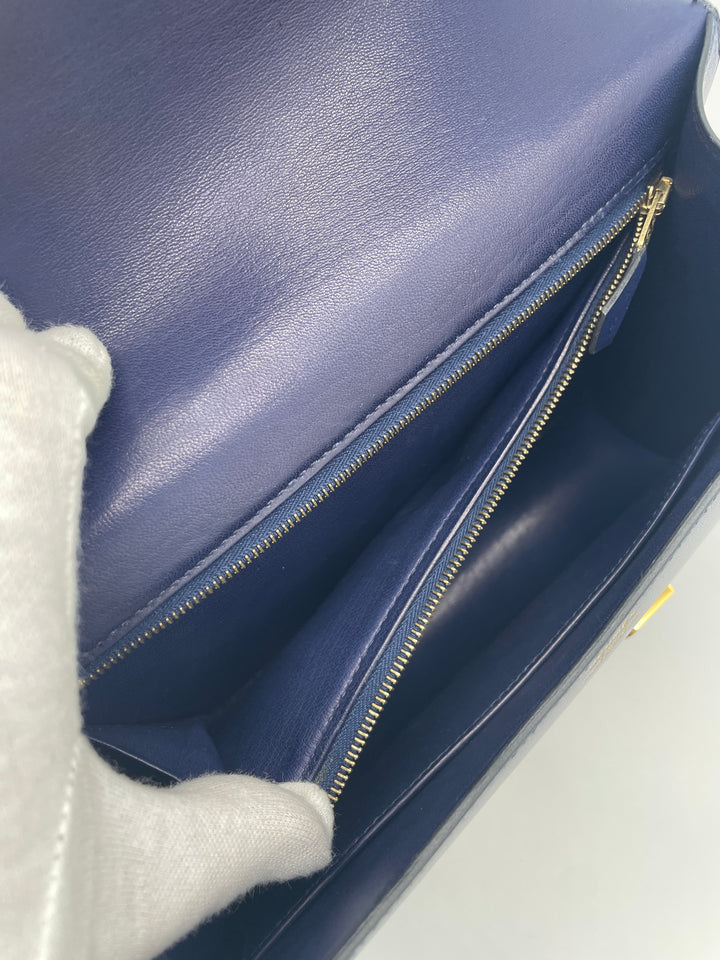 Hermès コンスタンス23 ブルーサフィール ボックスカーフ