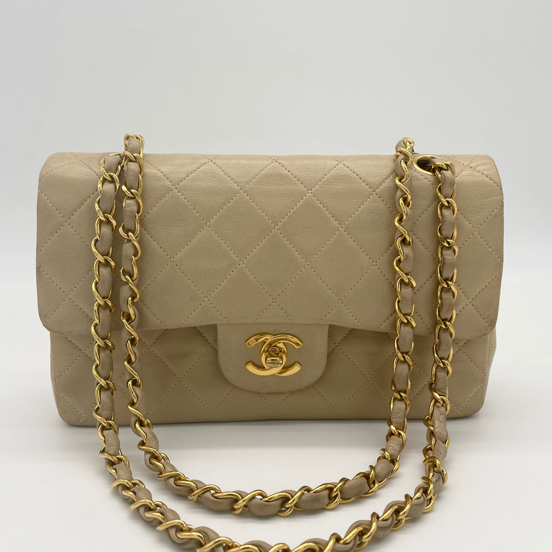 CHANEL Matelasse shoulder bag with double flap