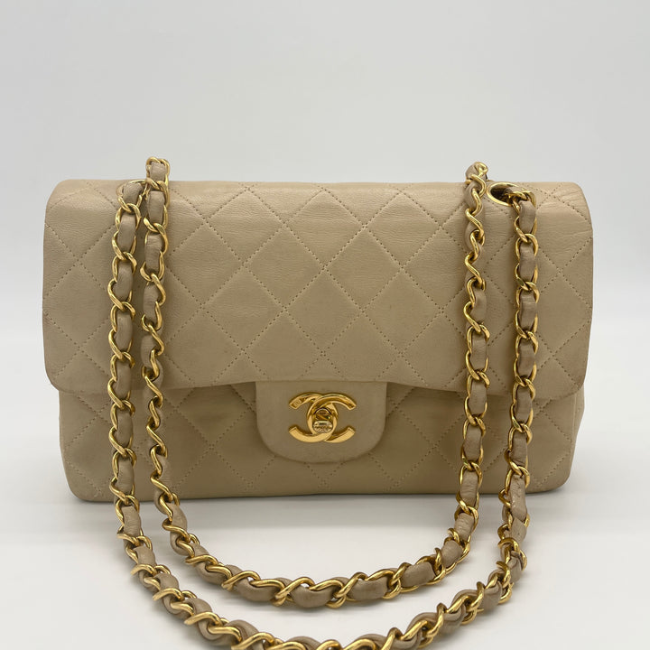 CHANEL Matelasse shoulder bag with double flap