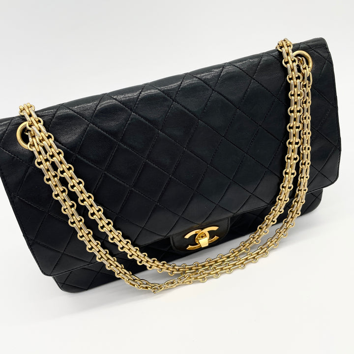 CHANEL Matelasse shoulder bag with double flap