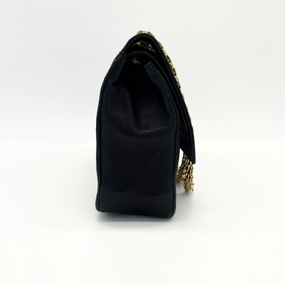 CHANEL Matelasse shoulder bag with double flap