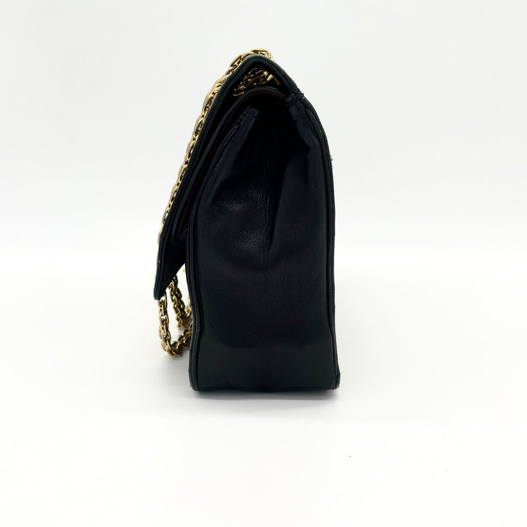 CHANEL Matelasse shoulder bag with double flap