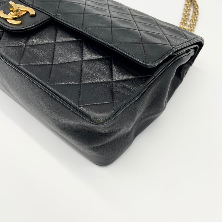 CHANEL Matelasse shoulder bag with double flap