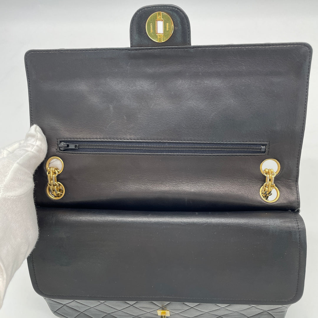 CHANEL Matelasse shoulder bag with double flap