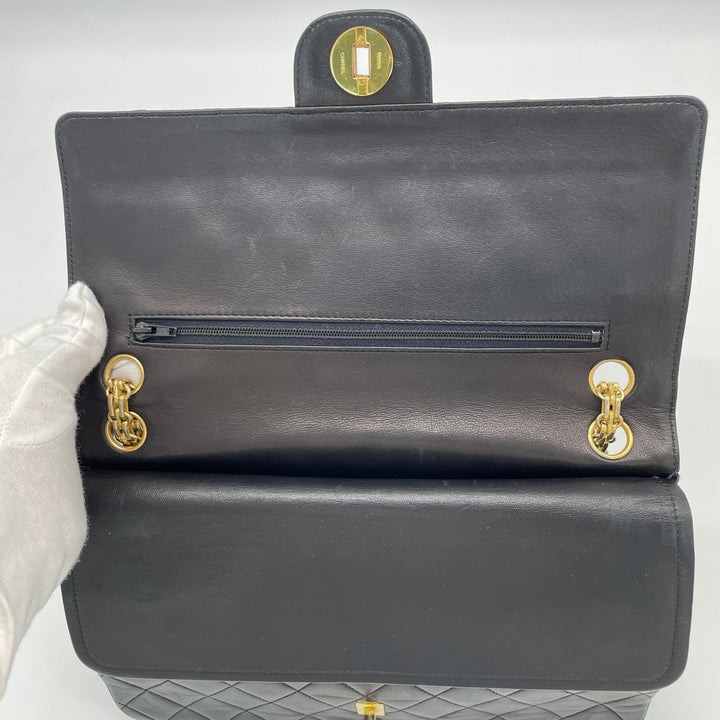 CHANEL Matelasse shoulder bag with double flap