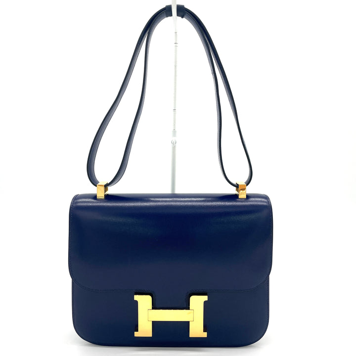 Hermès コンスタンス23 ブルーサフィール ボックスカーフ