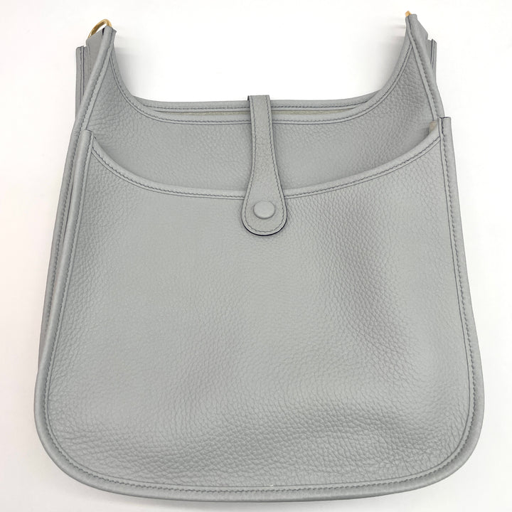 HERMÈS　新品未使用　エブリン　ショルダーバッグ　ブルーペール　ゴールド金具
