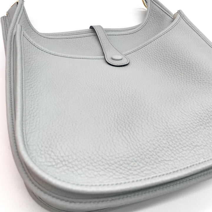HERMÈS　新品未使用　エブリン　ショルダーバッグ　ブルーペール　ゴールド金具